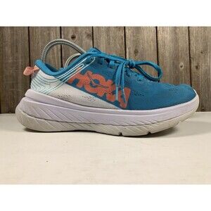 Hoka One One Carbon X Athletic Running Shoes - Teal / White Women’s Sz 8